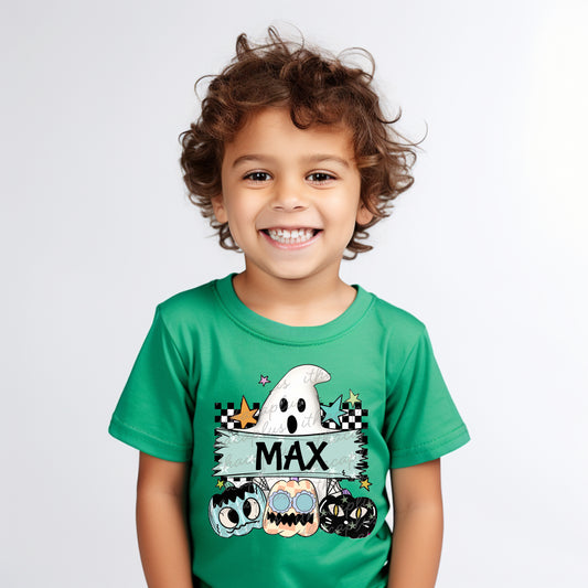 Personalized Halloween Ghost Graphic Tee
