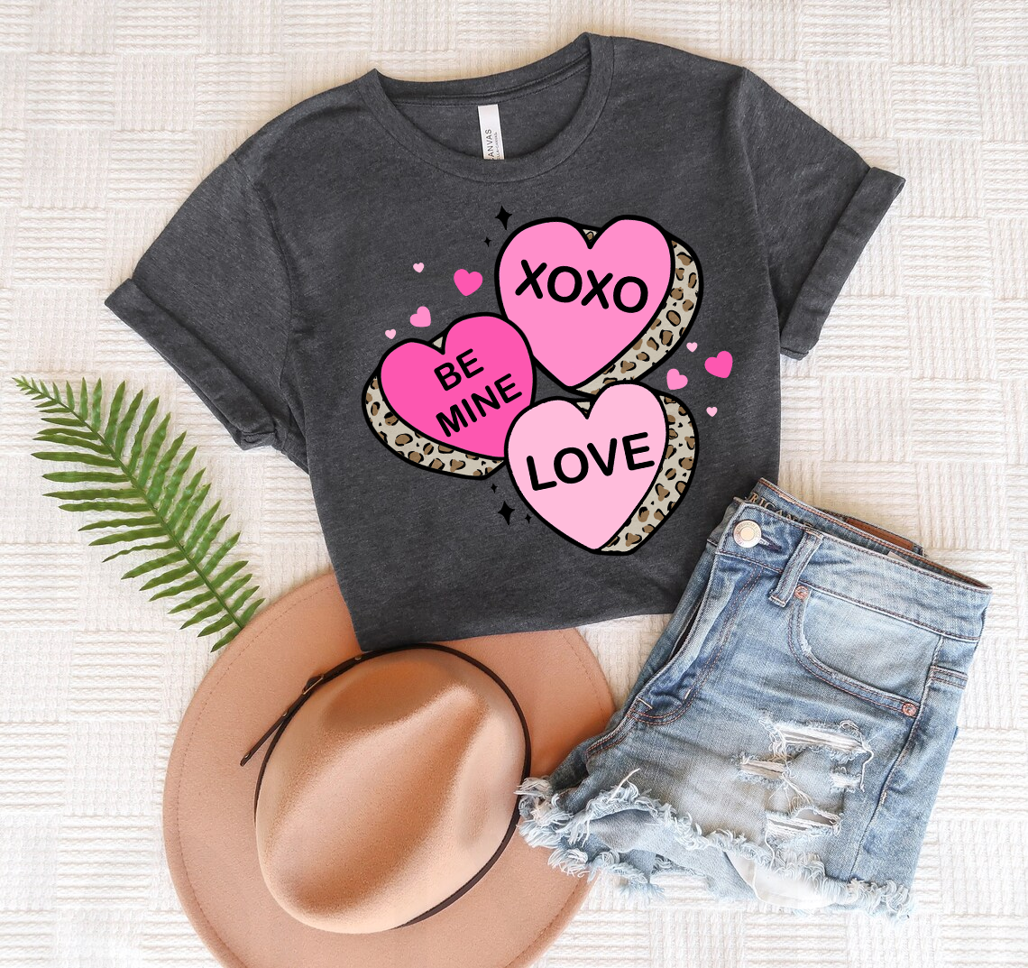 XOXO Be Mine Love Hearts Graphic Tee