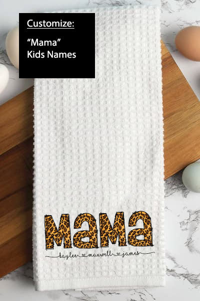 Customized Leopard Mama Hand Towel
