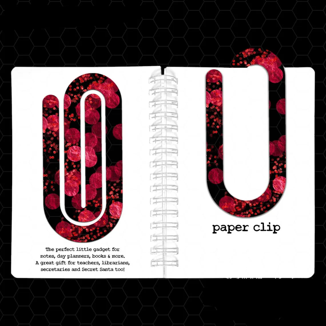 Red Floral Jumbo Paperclip