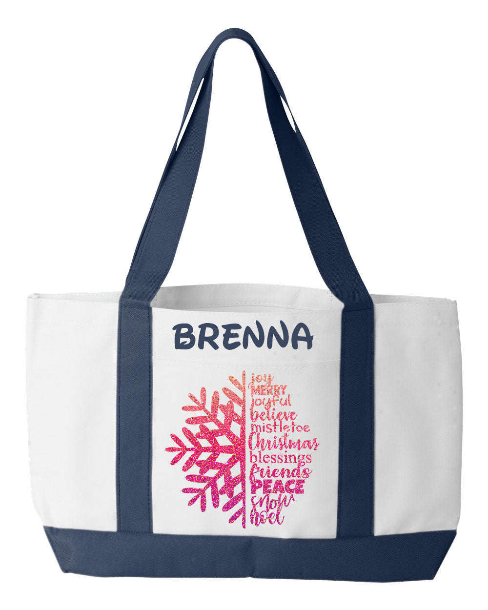 Christmas Blessings Snowflake - Tote Bag