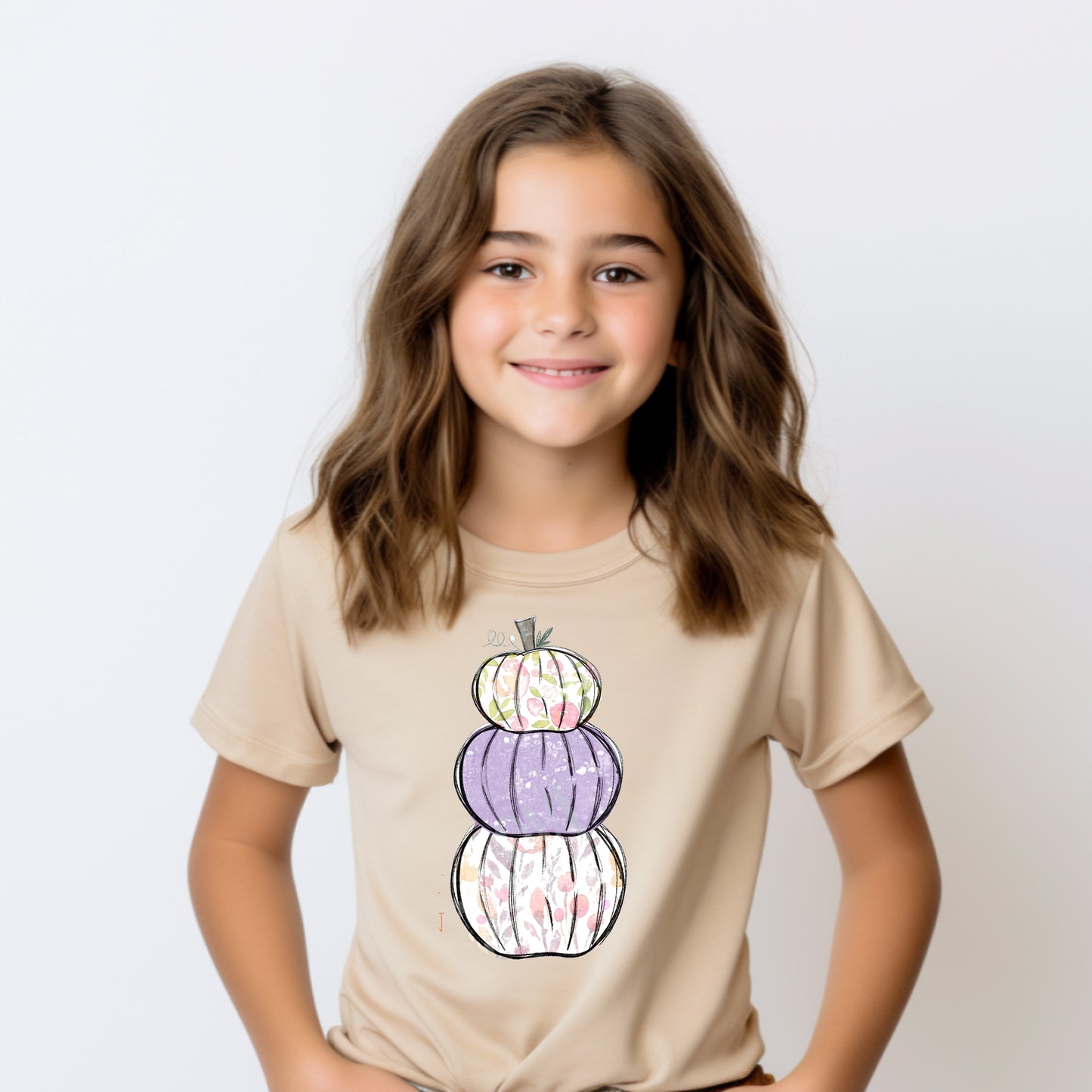 Pastel Pumpkin Stack Graphic Tee