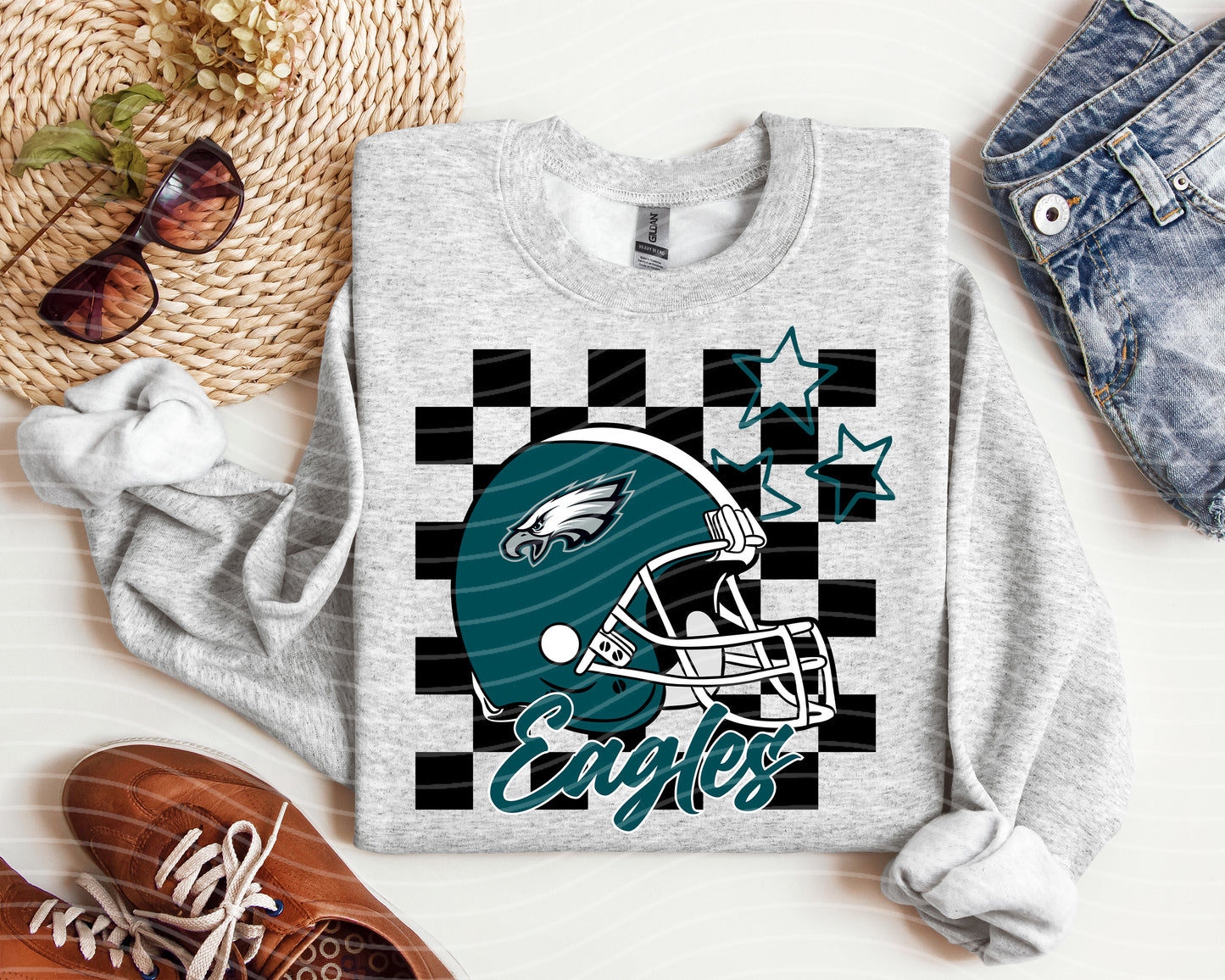 Eagles Plaid Graphic Tee