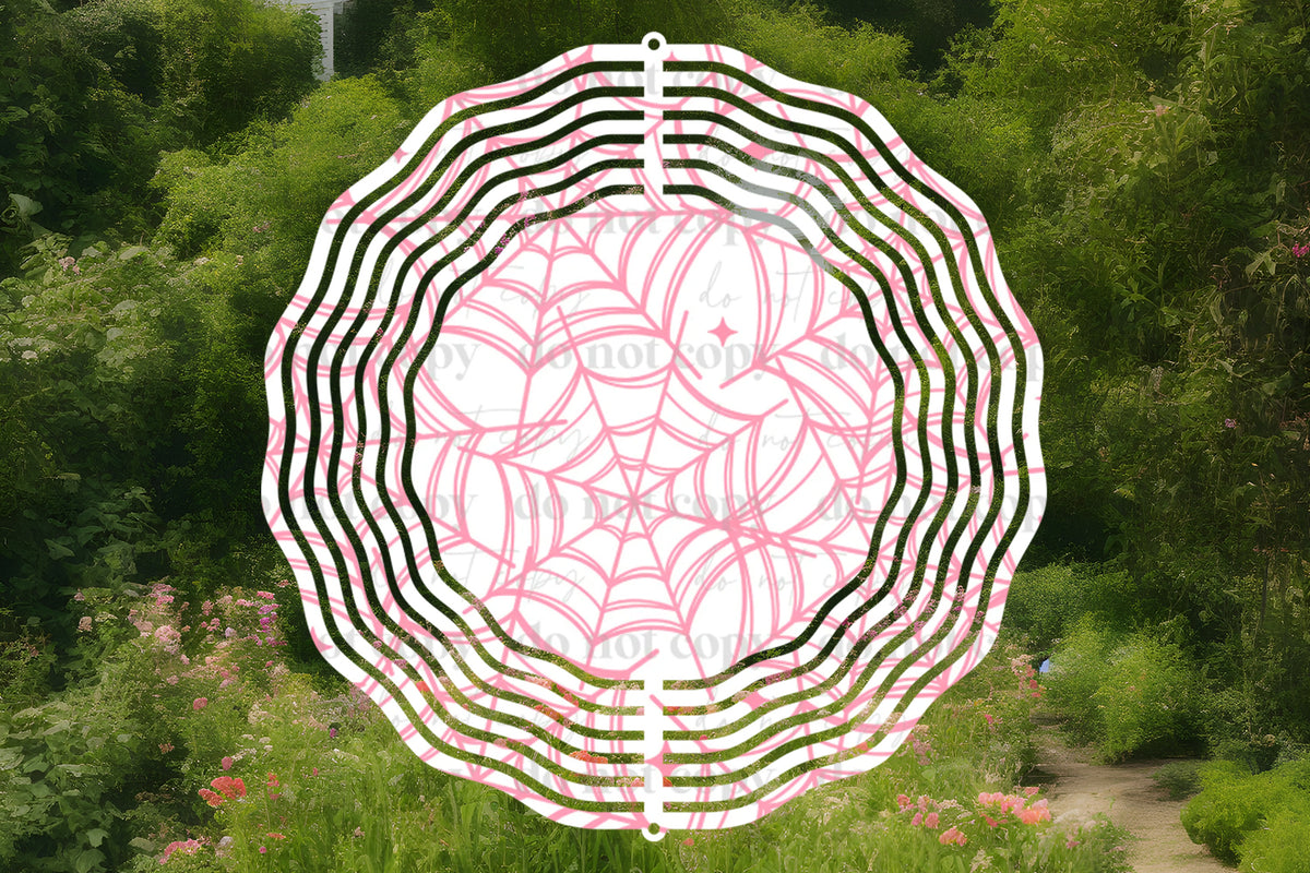 Pink Webs Wind Spinner