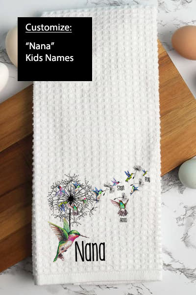 Customized Nana Hummingbird Hand Towel