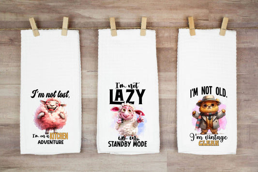 I'm Not Lazy I'm in Standby Mode Hand Towel