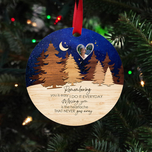 Remembering You is Easy Customized Ornament