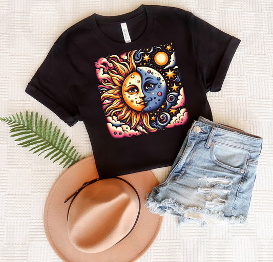 Sun and Moon Eclipse Graphic Tee