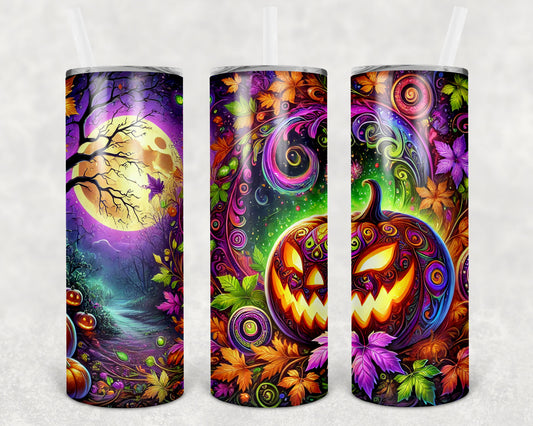 Neon Pumpkin 20 oz Skinny Tumbler