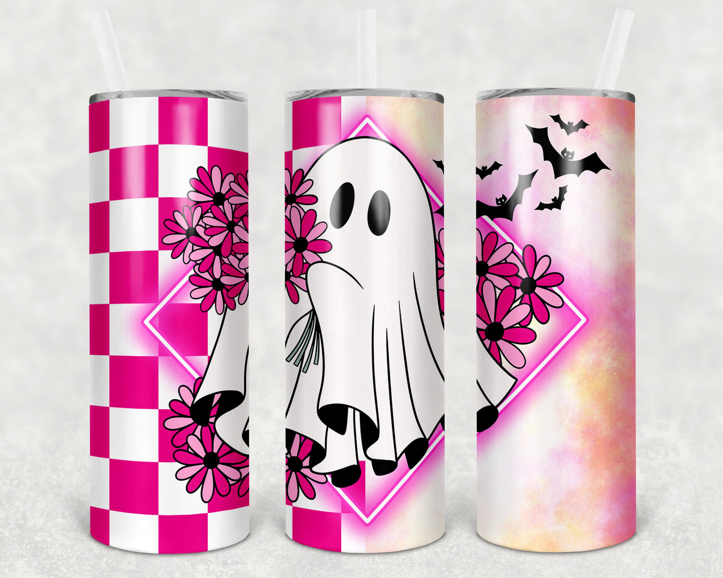 Pink Ghost 20 oz Skinny Tumbler