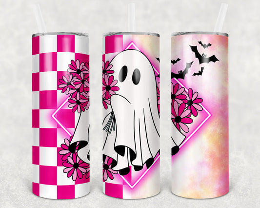 Pink Ghost 20 oz Skinny Tumbler