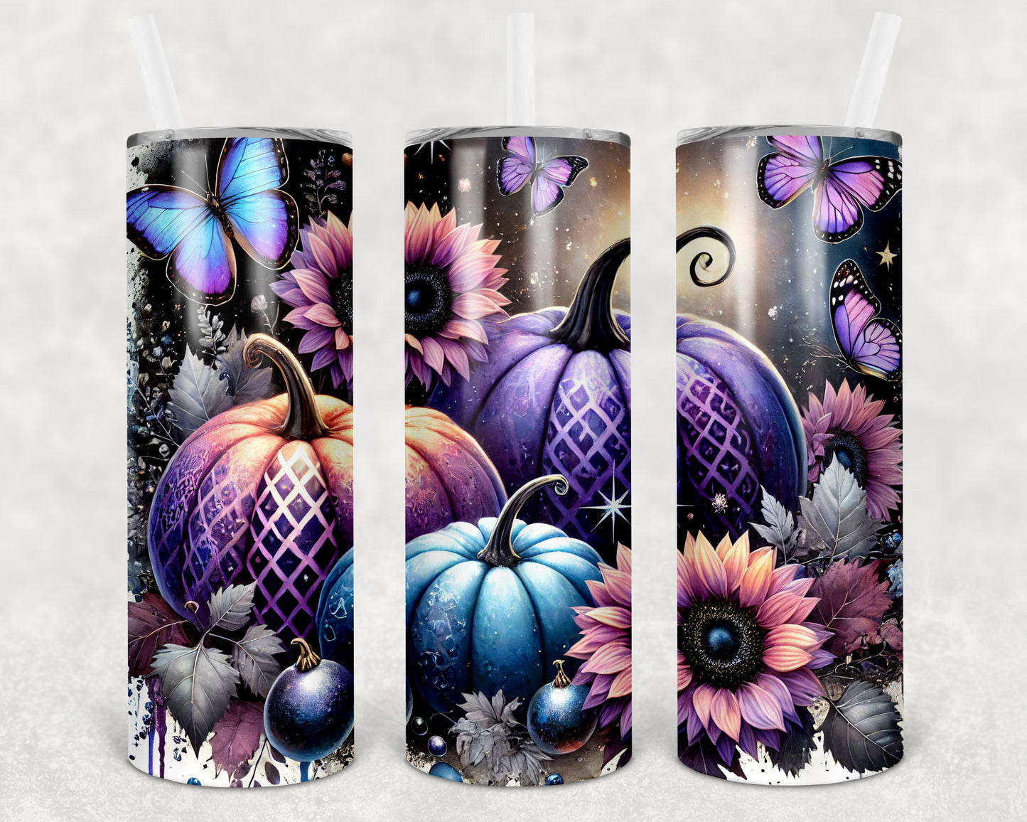 Butterflies and Pumpkins 20 oz Skinny Tumbler