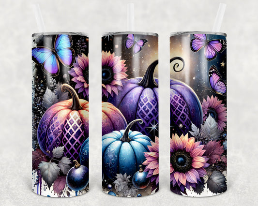 Butterflies and Pumpkins 20 oz Skinny Tumbler