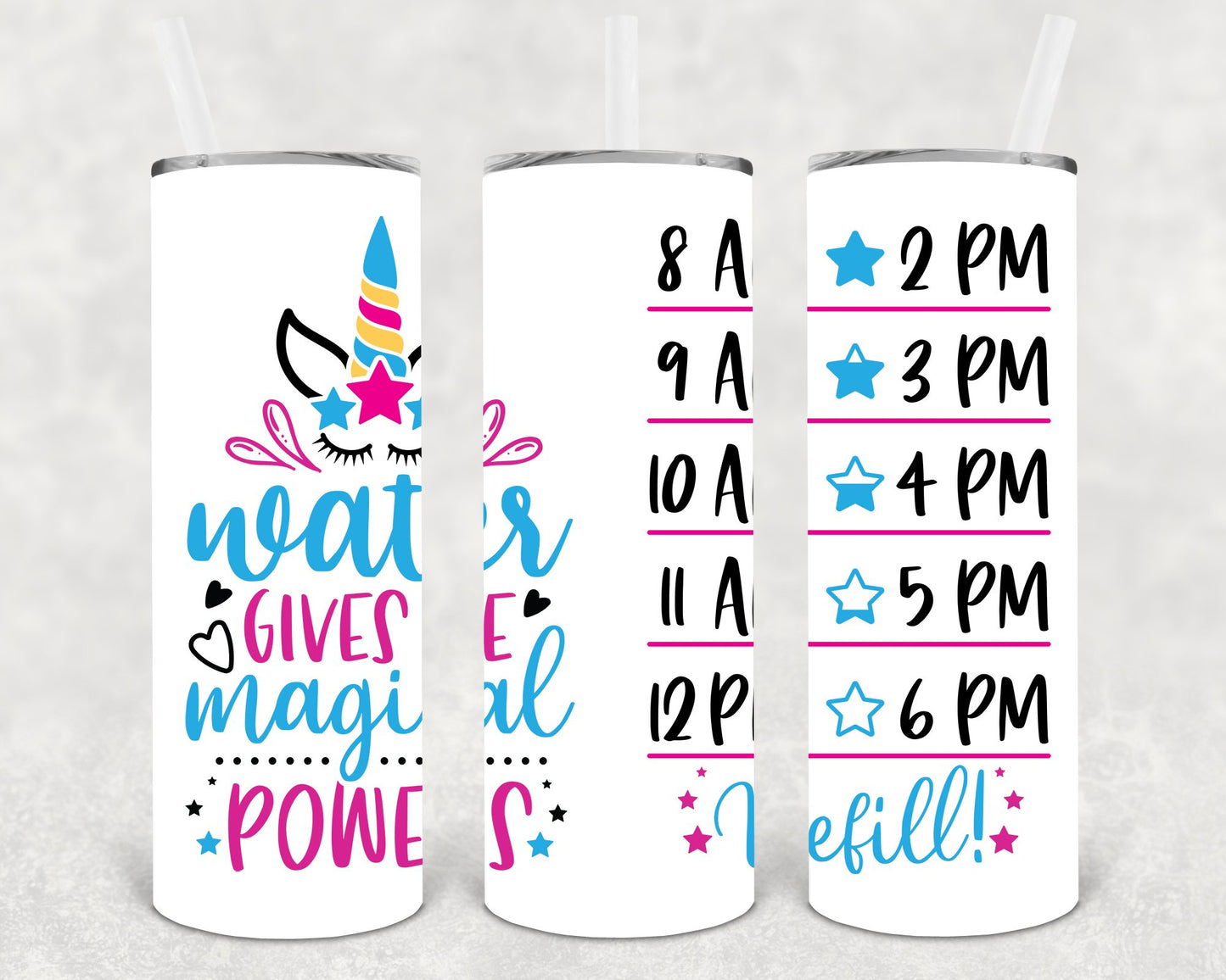 Water Gives Me Magical Powers 20 Oz Skinny Tumbler