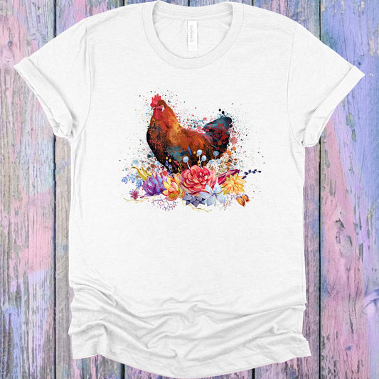 Watercolor Chicken Graphic Tee Graphic Tee