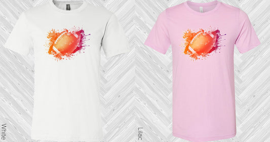 Watercolor Football Graphic Tee Graphic Tee