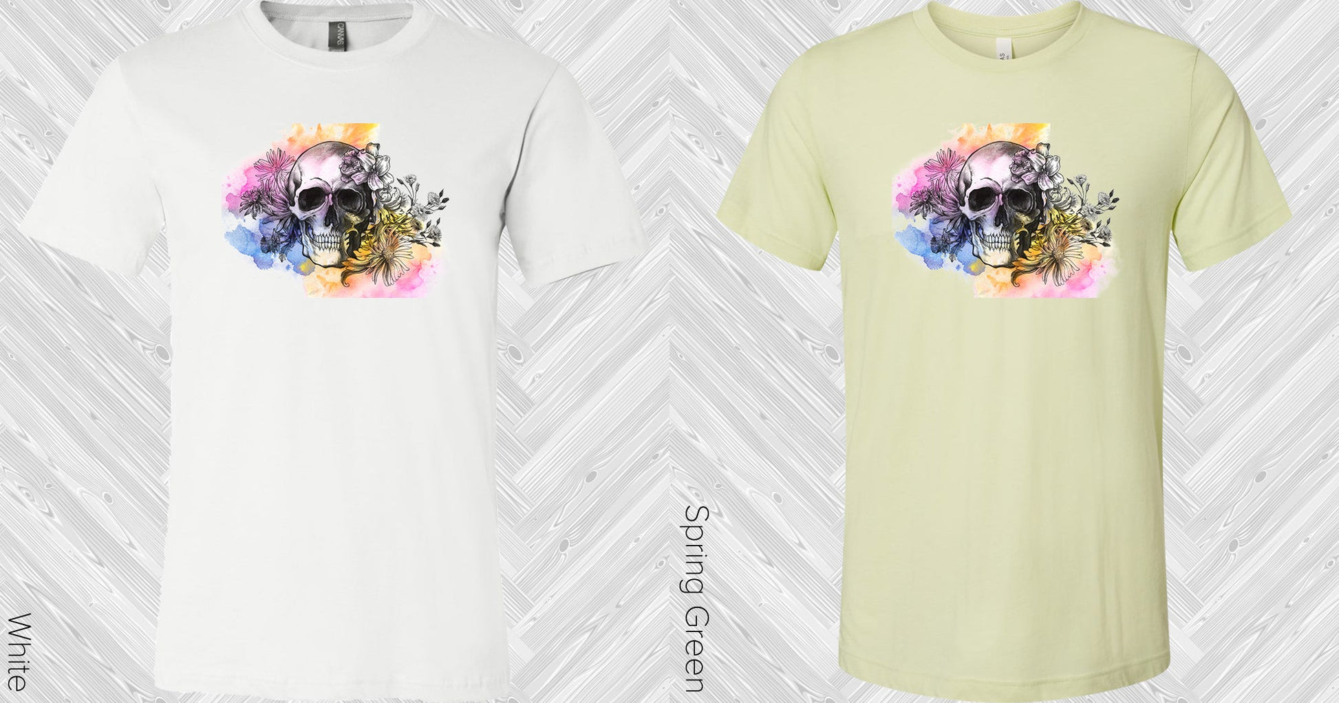 Watercolor Skull Graphic Tee Graphic Tee