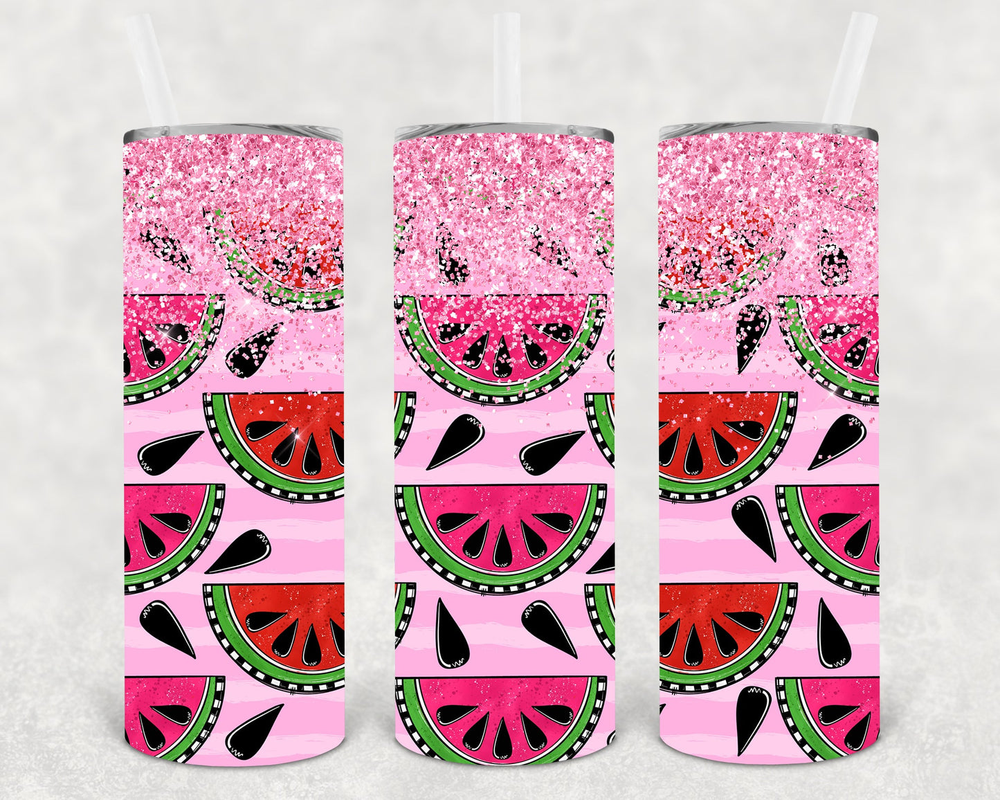 Watermelon 20 Oz Skinny Tumbler