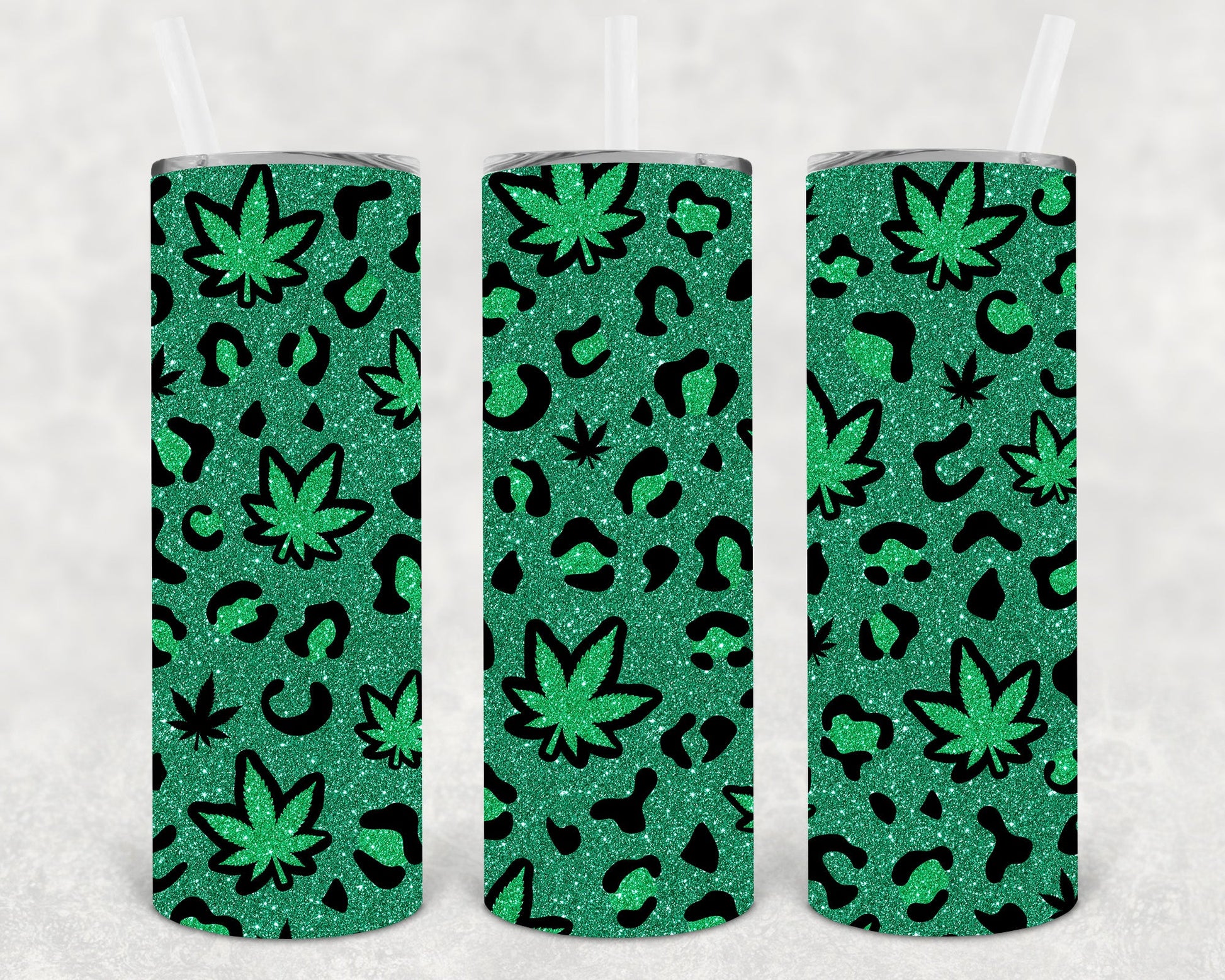 Weed Leopard 20 Oz Skinny Tumbler