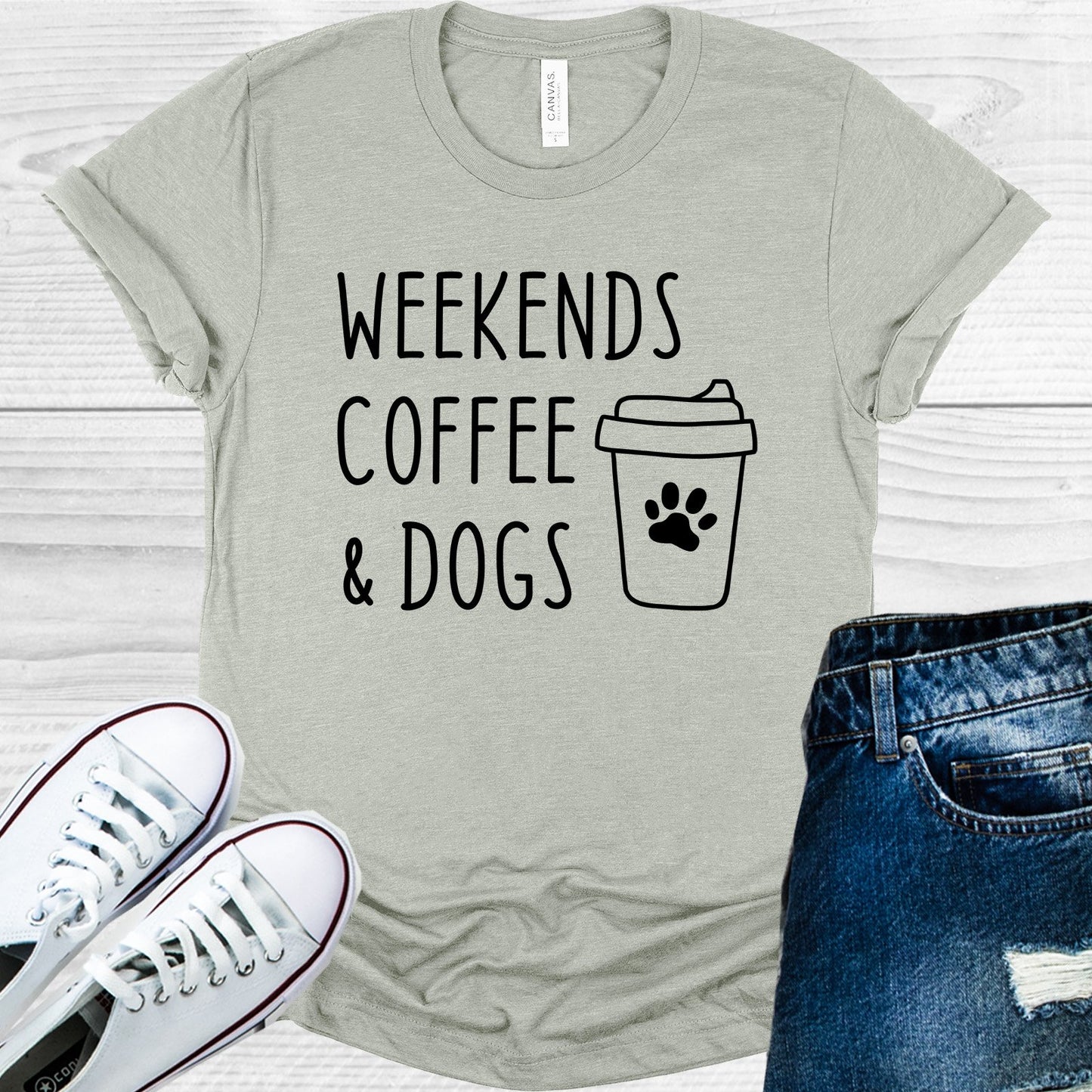 Weekends Coffee & Dogs Graphic Tee Graphic Tee