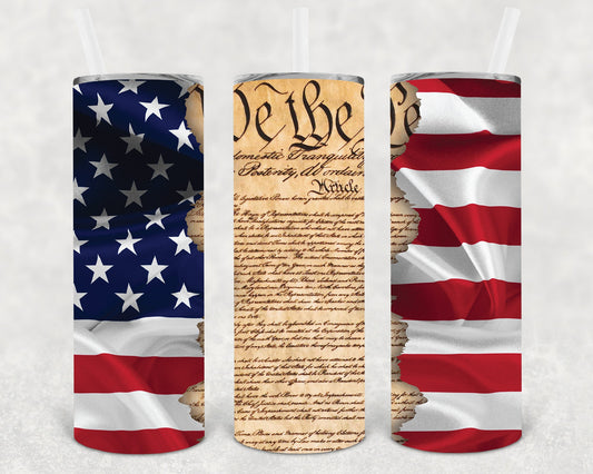 We The People 20 Oz Skinny Tumbler