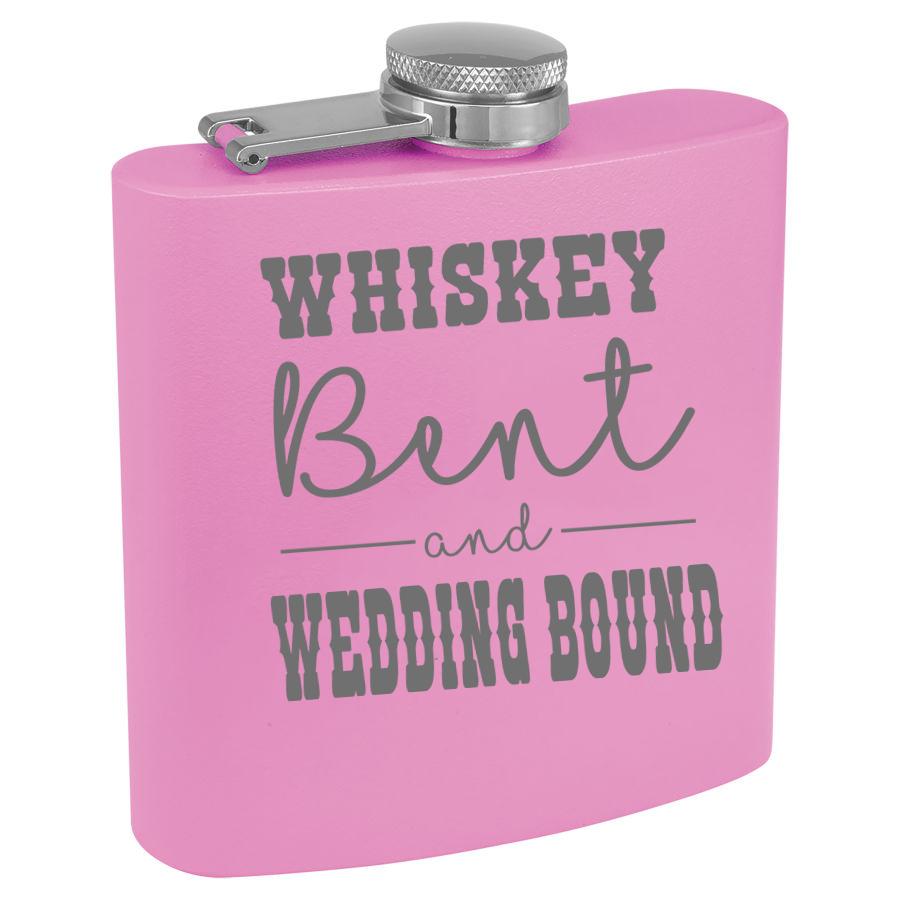 Whiskey Bent And Wedding Bound 6 Oz Engraved Flask Polar Camel