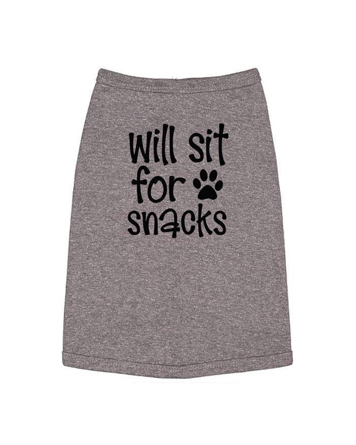Will Sit For Snacks Dog Shirt