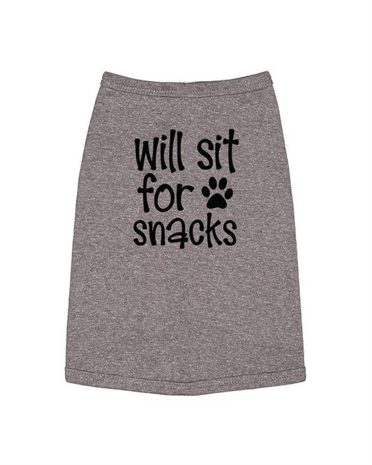 Will Sit For Snacks Dog Shirt
