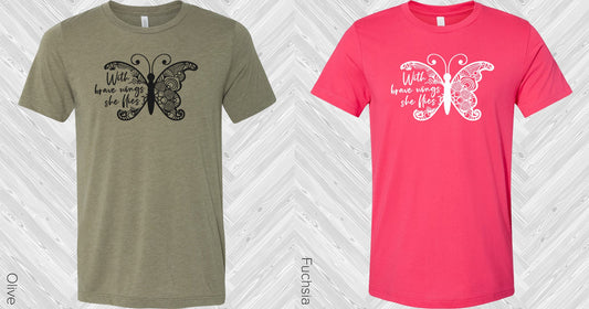With Brave Wings She Flies Graphic Tee Graphic Tee
