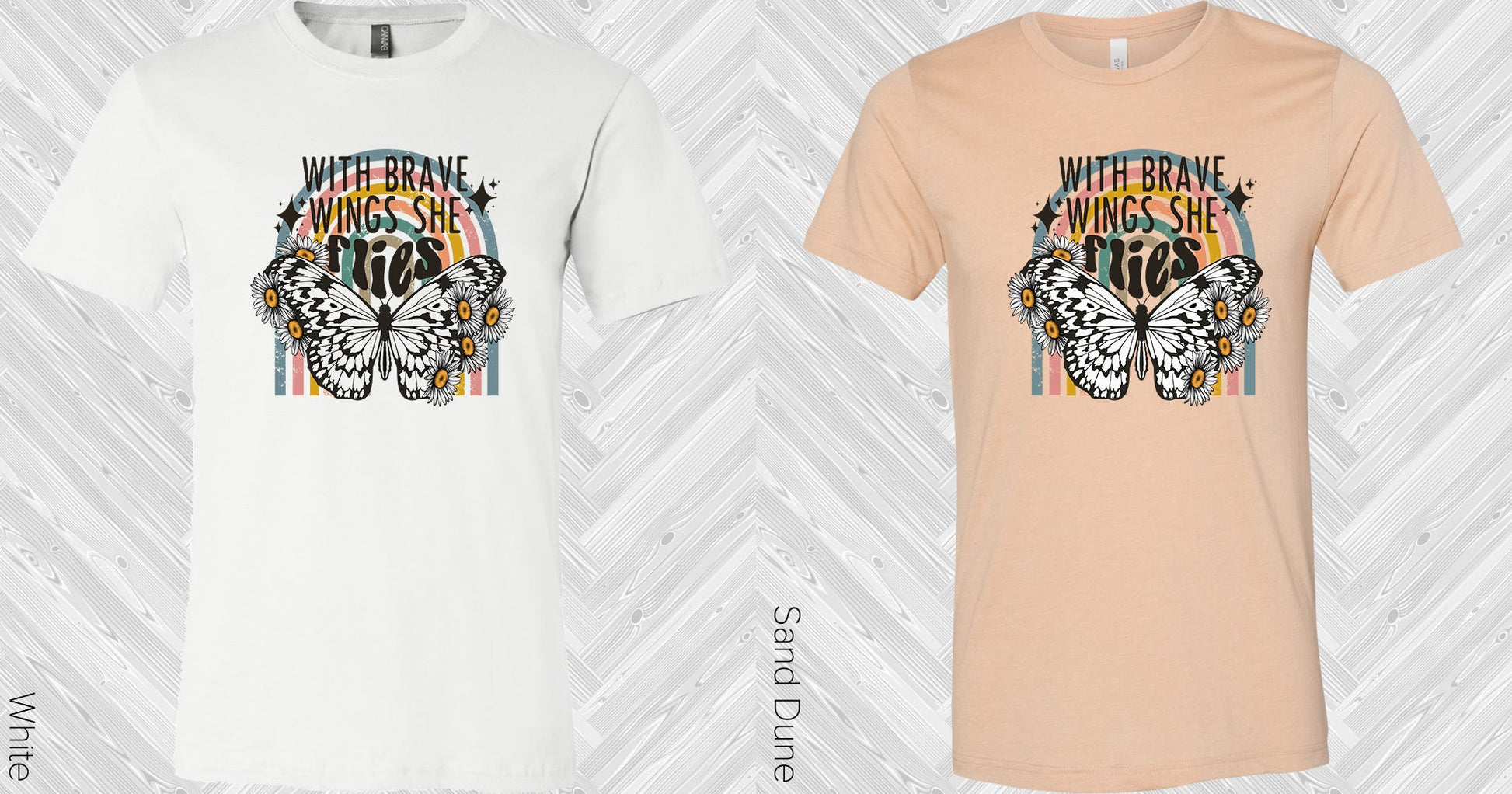 With Brave Wings She Flies Graphic Tee Graphic Tee