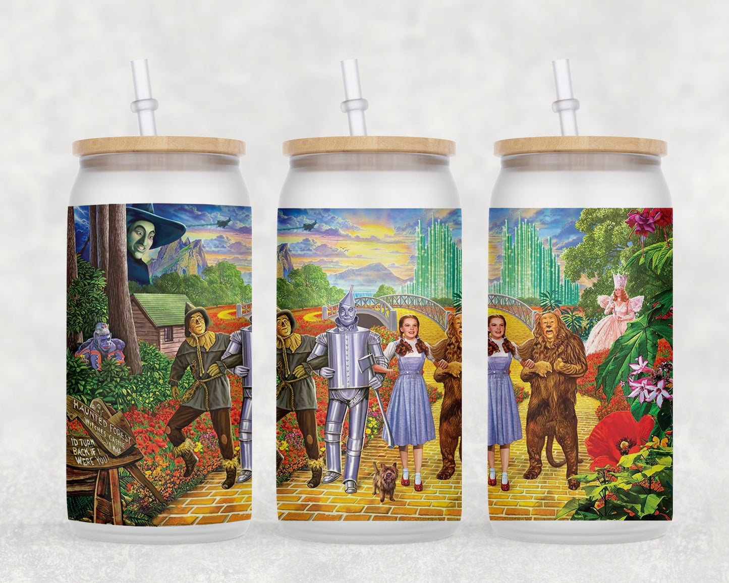 Wizard Of Oz 16 Oz Glass Can Coffee Mug