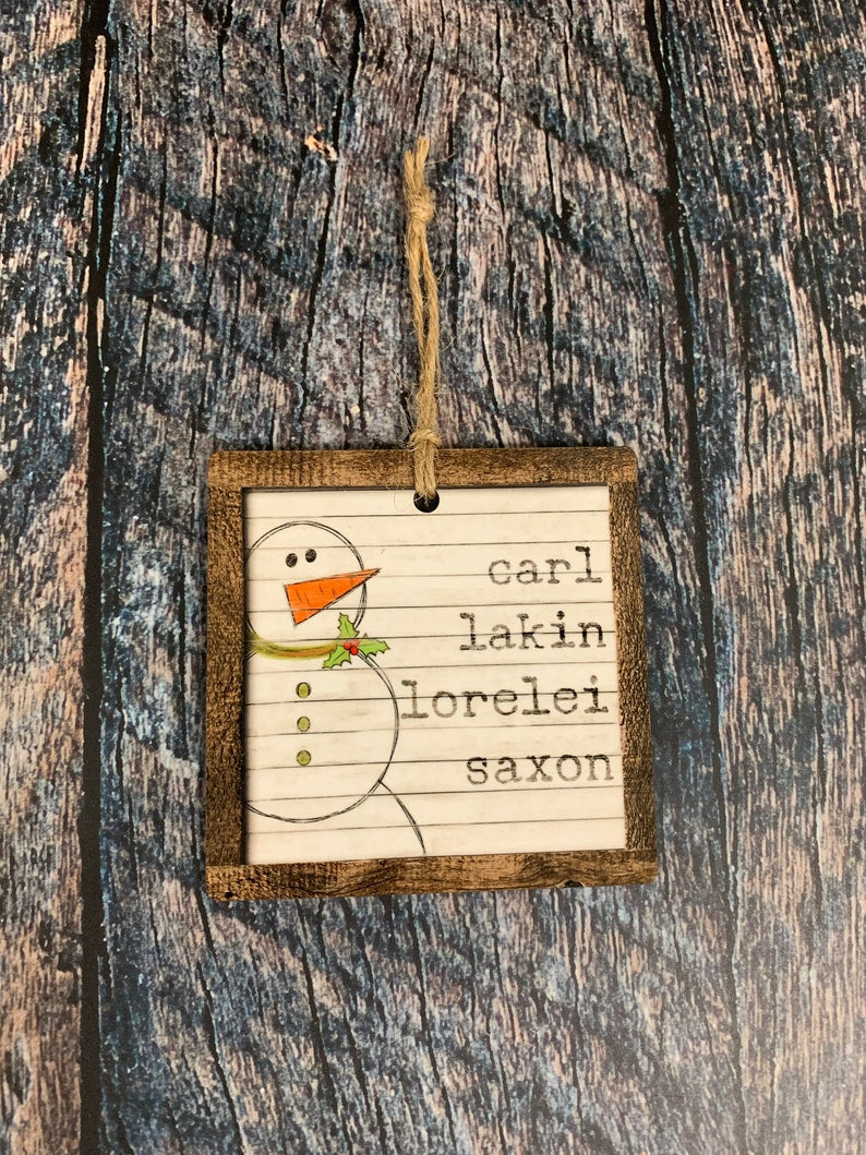 Snowman Christmas Ornament