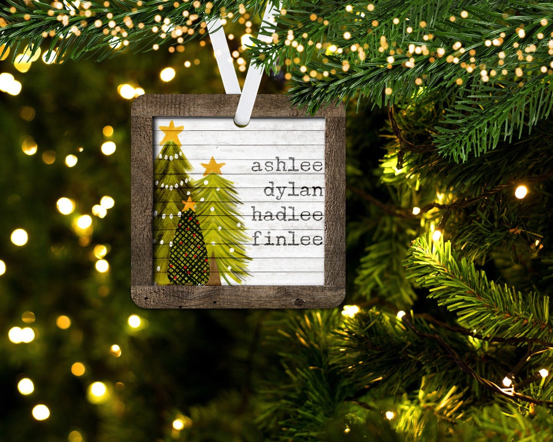 Three Trees Christmas Ornament