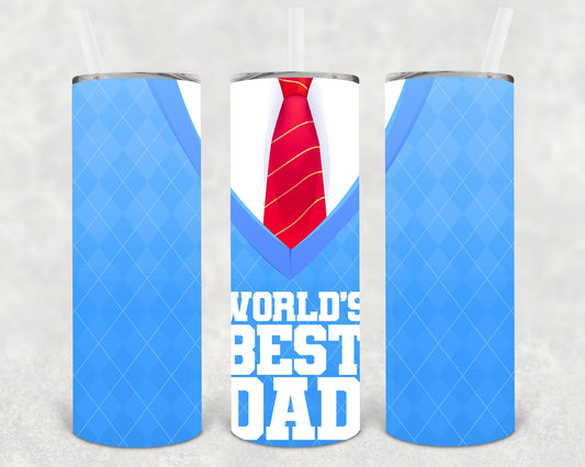 Worlds Best Dad 20 Oz Skinny Tumbler