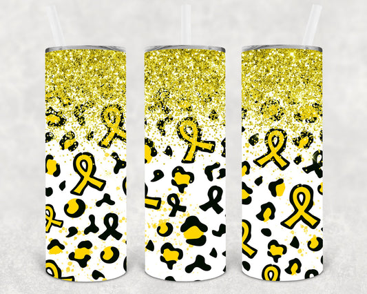 Yellow Ribbon 20 Oz Skinny Tumbler