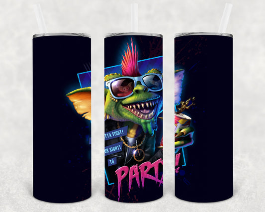 You Gotta Fight For Your Right To Party 20 Oz Skinny Tumbler