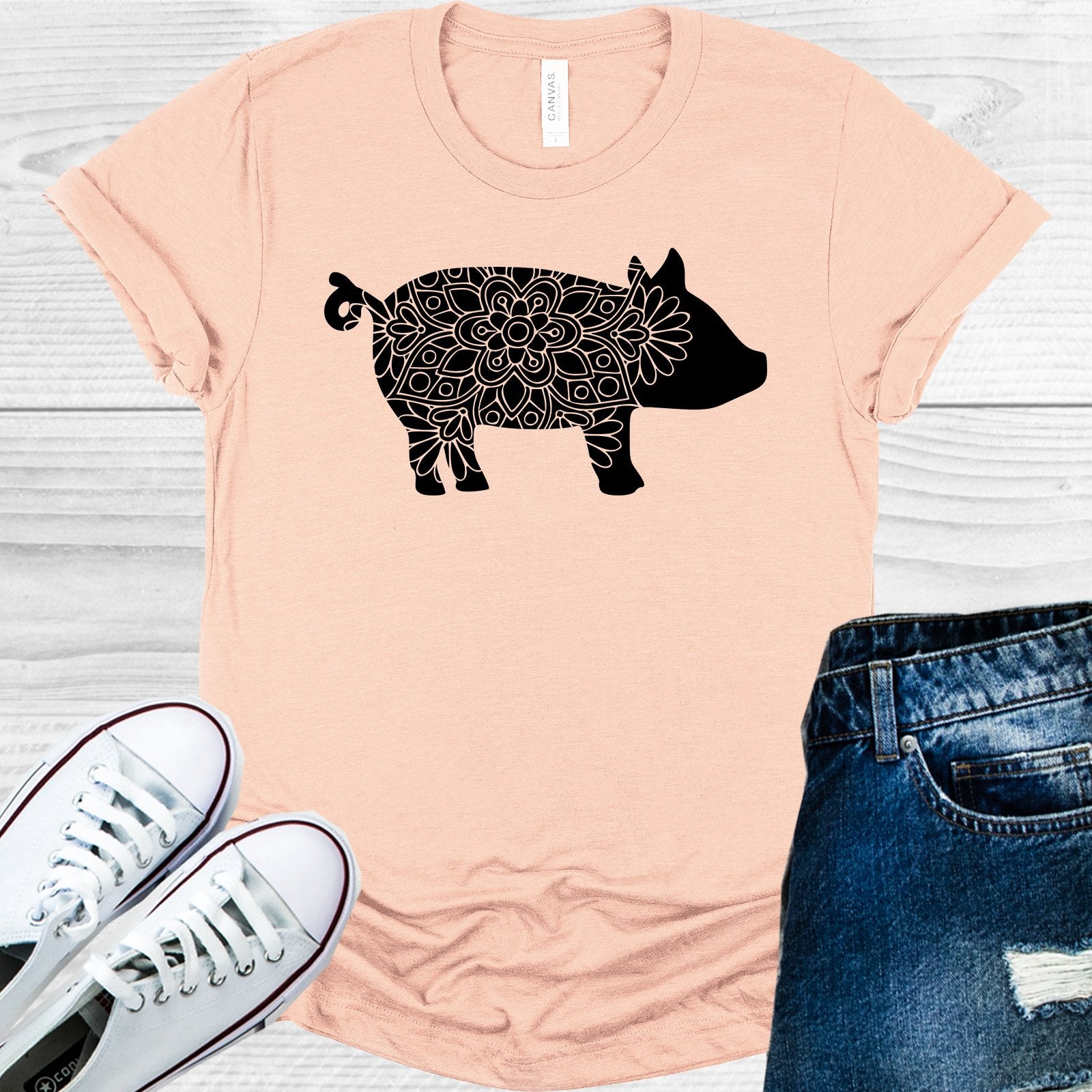 Pig Mandala Graphic Tee Graphic Tee