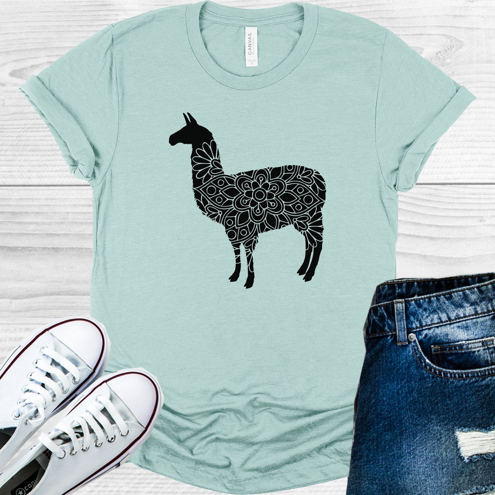 Llama Mandala Graphic Tee Graphic Tee