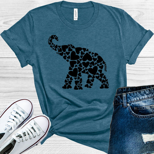 Heart Elephant Graphic Tee Graphic Tee