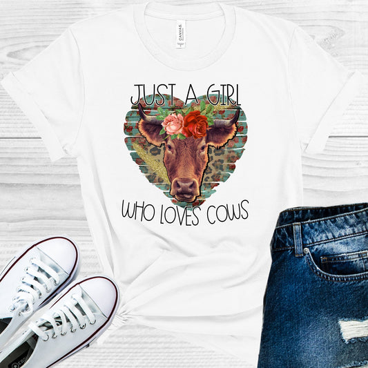 Just A Girl Who Loves Cows Graphic Tee Graphic Tee