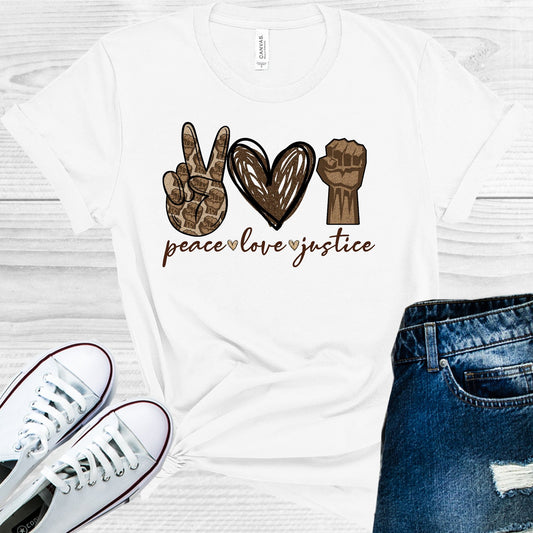 Peace Love Justice Graphic Tee Graphic Tee