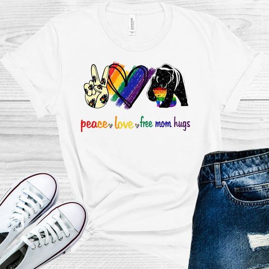 Peace Love Free Mom Hugs Graphic Tee Graphic Tee