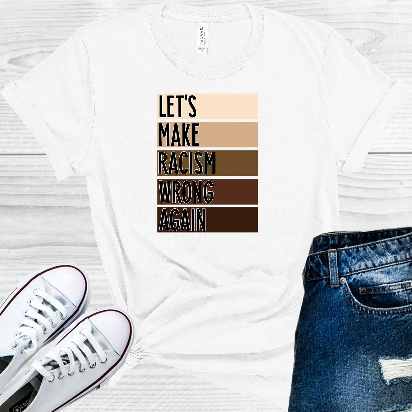 Lets Make Racism Wrong Again Graphic Tee Graphic Tee