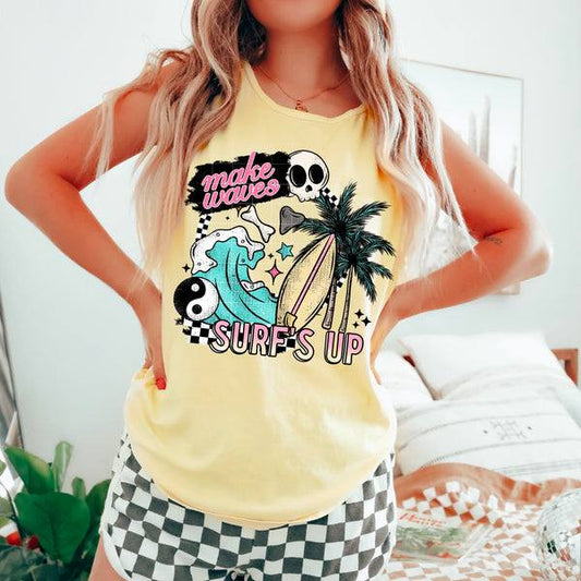 Make Waves Surfs Up Graphic Tee