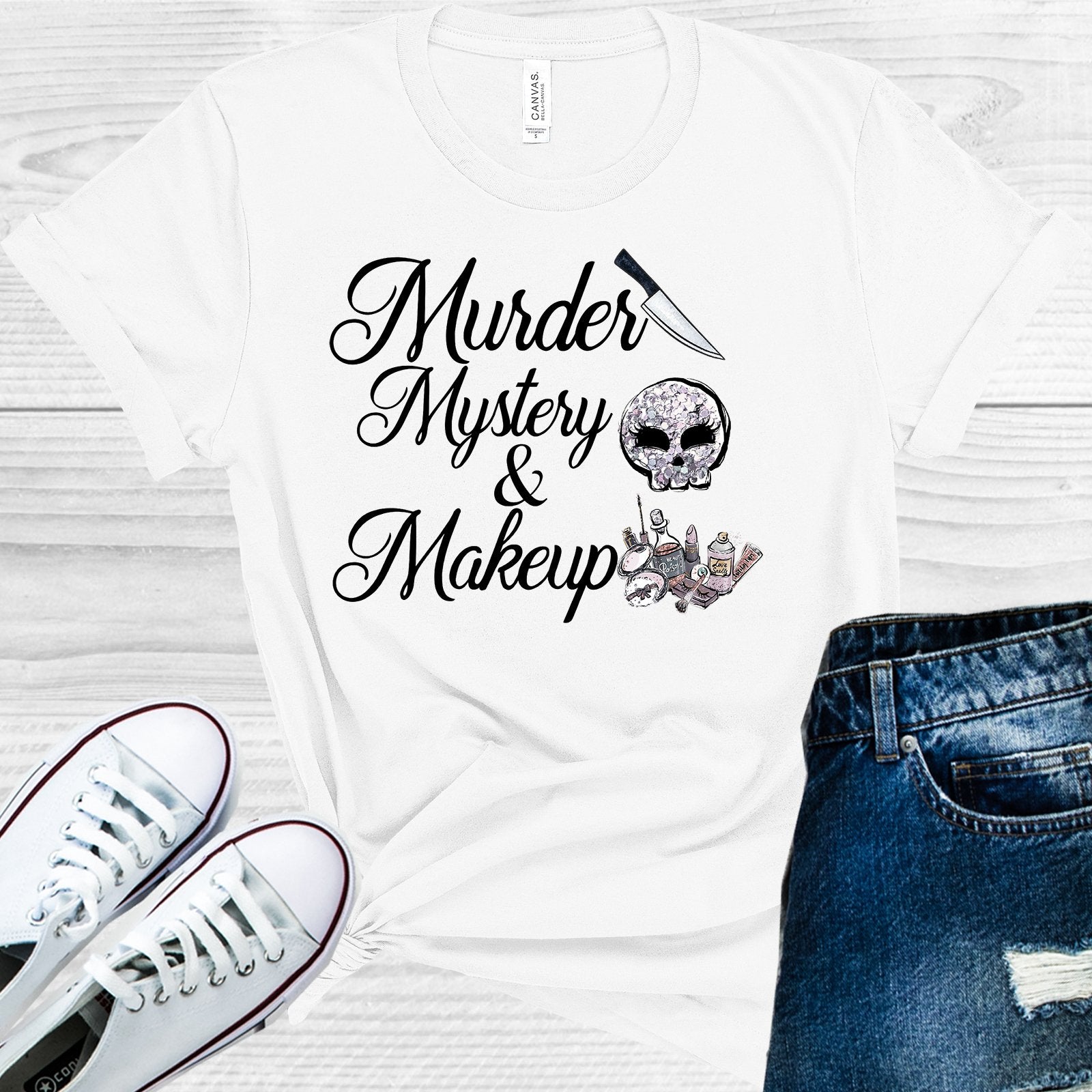 Murder Mystery & Makeup Graphic Tee Graphic Tee