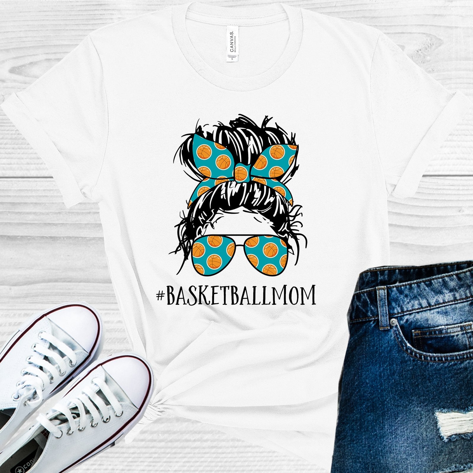 Basketball Mom #basketballmom Graphic Tee Graphic Tee