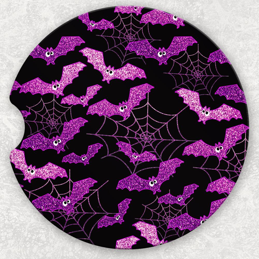 Car Coaster Set - Purple Bats