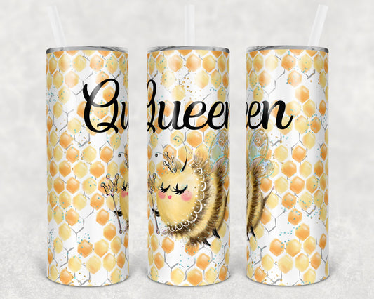 Queen Bee 20 Oz Skinny Tumbler