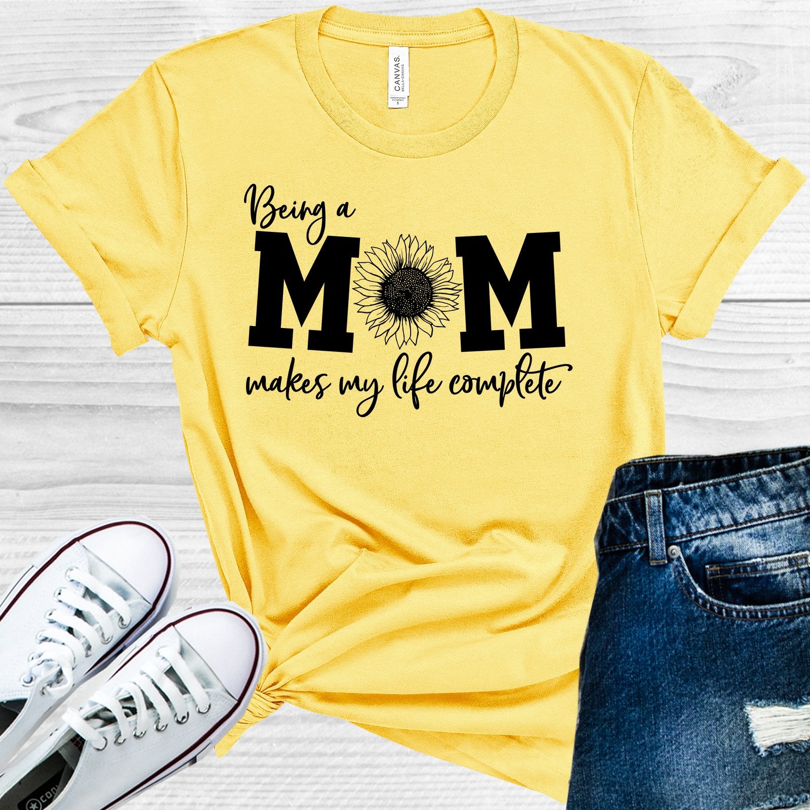 Being A Mom Makes My Life Complete Graphic Tee Graphic Tee