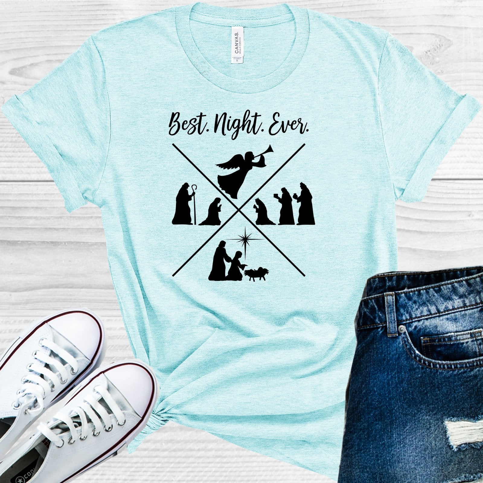 Best Night Ever Christmas Graphic Tee Graphic Tee